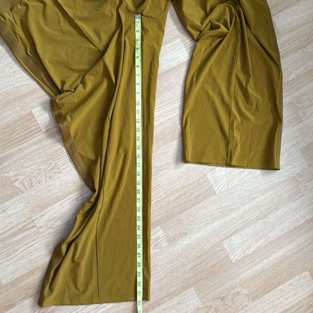Athleta 22 Nolita Wide Leg Pant Mustard High Rise Relaxed Travel - Picture 15 of 15
